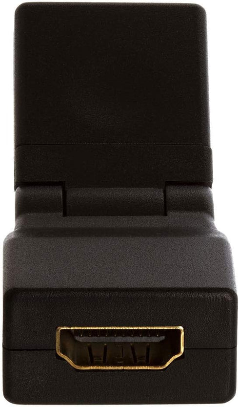 Cmple - HDMI Female to HDMI Female Extender HDMI Port Saver Swivel Adapter, 4K 3D Female to Female HDMI Swiveling Extension (90 Degree Up & Down) ...