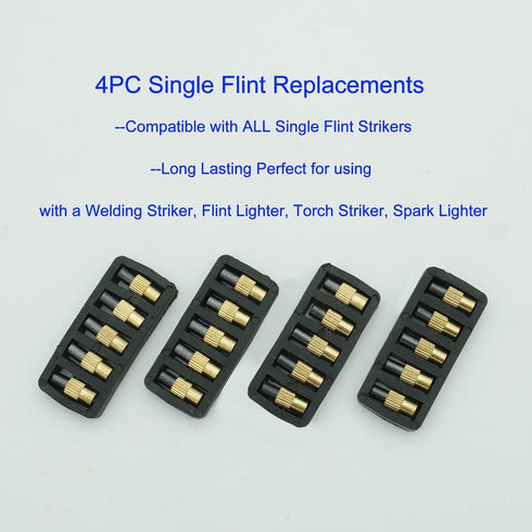 GUTIMORE Single Flint Striker Flint Spark Lighter 2PC with 20 Extra Flint Replacements, for Welding, brazing and Soldering...