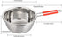 Stainless Steel Perforated Metal Colander Strainer with Long Red Handle Sieve Sifters Use for Kitchen Food Pasta Noodles Spaghetti Vegetables Silv...