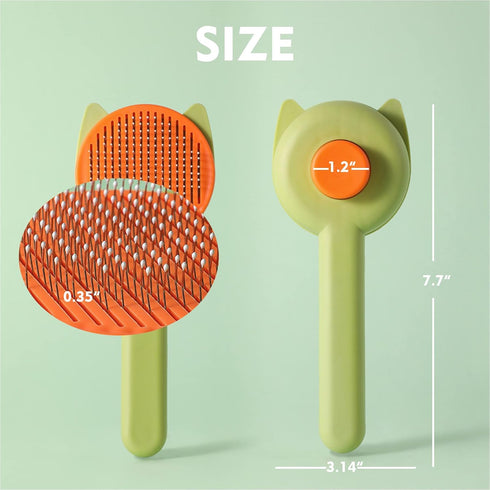 Cat Brush Dog Brush, Soft Cat Grooming Tool Brush for Dogs and Cats, Pet Massage Brush for Cat Hair Shedding, Self Cleaning Slicker Brushes Suitab...
