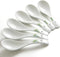 Soup Spoons,5.5" Asian Soup Spoons Set of 6, Ceramic Chinese Soup Spoons White Ceramic Dessert Spoons Rice Spoon for Ramen Pho Wonton Dumpling Mis...