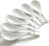 Soup Spoons,5.5" Asian Soup Spoons Set of 6, Ceramic Chinese Soup Spoons White Ceramic Dessert Spoons Rice Spoon for Ramen Pho Wonton Dumpling Mis...
