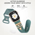 DaQin Flower Engraved Band Compatible with Apple Watch Bands 40mm for Women 38mm 41mm, Soft Silicone Sport Band With Decorative Apple Watch Charms...
