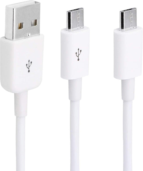 CERRXIAN 3Ft USB 2.0 Type A Male to 2 Micro USB Male Splitter Y Data Charge Connector Adapter Cable (White)...