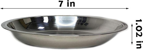 kathson Stainless Steel Whisker Relief Cat Bowl, 4 pcs Shallow and Wide Bowls, Pet Cat & Dog Feeding Large Dishes Fits with Elevated Stands Pet Bo...