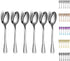 Dinner Spoons, Kyraton 6 Pieces 7.5" Stainless Steel Table Spoon, Soup Spoons, Dessert Spoons Sliverware Dishwasher Safe Set of 6...