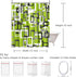 Shower Curtain Modern Lime Green Black Gray White 72"x72" Home Decor Waterproof Bath Bathroom Curtain Set with Hooks...