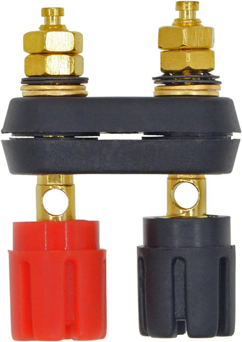 YXQ Dual 4mm 2-Way Banana Plugs 6Pcs Jack Socket Binding Post for Speaker Amplifier Terminal Black Red Plastic Shell...