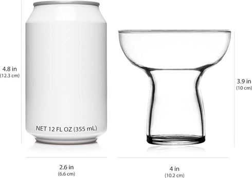 Libbey Stemless Margarita Glasses Set of 6, 10.25 ounces Classic Margarita Glasses Lightweight, Fancy Glassware Set for Celebrations...