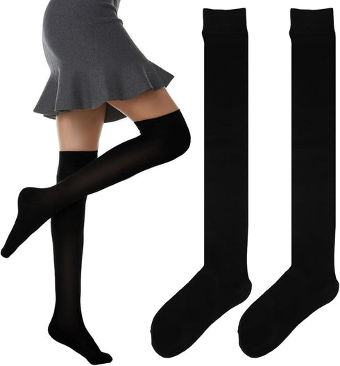 Women's Thigh High Socks Soft Cotton Over the Knee Socks Leg Warmers Stockings for Women Girls...