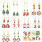 SUNNYCLUE 1 Box 10 Sets Christmas Earring Making Kit Gold Drop Dangle Earrings Christams Charm Enamel Snowflake Christmas Charms Glass Beads for J...