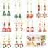 SUNNYCLUE 1 Box 10 Sets Christmas Earring Making Kit Gold Drop Dangle Earrings Christams Charm Enamel Snowflake Christmas Charms Glass Beads for J...