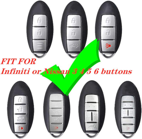 KAWIHEN Uncut Transponder Ignition Key Blank Remote Key Fob Compatible with for 3 4 5 Buttons KR5S180144014 CWTWB1U808 CWTWB1U818 285E3-3SG0D KR55...