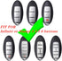 KAWIHEN Uncut Transponder Ignition Key Blank Remote Key Fob Compatible with for 3 4 5 Buttons KR5S180144014 CWTWB1U808 CWTWB1U818 285E3-3SG0D KR55...