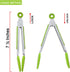 Mini Tongs with Silicone Tips 7 Inch Small Cooking Tongs, Set of 3 (Green)...