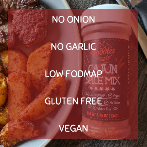 Foddies Cajun Spice Mix, Low FODMAP Seasoning, Gluten Free, No Onion No Garlic, Vegan, Plant Based, IBS Friendly...