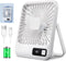 Desk Fan Battery Operated Fan, USB Rechargeable Desktop Fans Small Quiet 180° Foldable Portable Fan for Office Bedroom Travel Outdoor, 5 Speeds Ad...