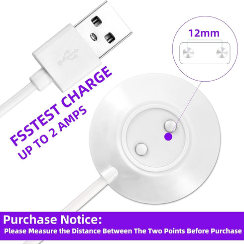 Rose Replacement Charger, 12mm Magnetic Standing Dock Station Fast Charging USB Cable for Rose Only -2.5Ft...