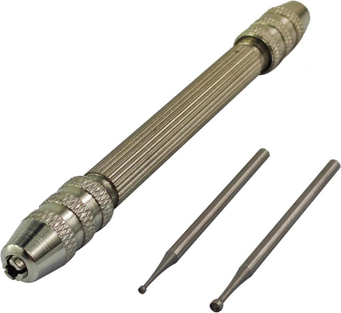Luo ke 2 Pcs Round Cup Burr, 3/32'' Shank Wire Rounder Burs with Hand Drill Wire Twisting Tools (1.2mm + 1.8mm)...