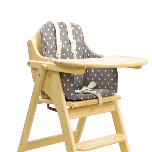 Messy Me High Chair Cushion for Wooden High Chairs - Easy to Fit Seat Pad - Fully Wipe Clean Baby Cushion Cover to Keep Baby Comfortable at mealti...