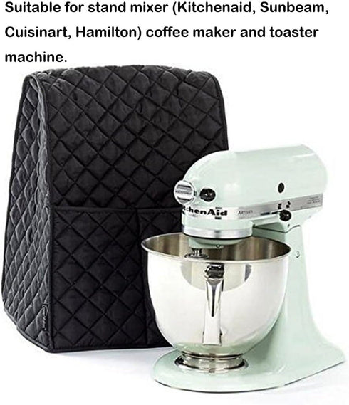 Evermarket Stand Mixer Dust Proof Cover with Pocket and Organizer Bag for Kitchenaid,Sunbeam,Cuisinart,Hamilton Mixer (Black)...