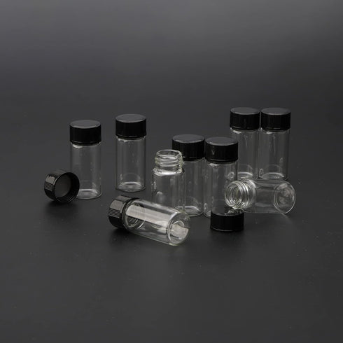 50 pcs Clear Glass Vials Empty Vials 5 ml Bottles Liquid Sampling Sample Glass Bottles Screwcap...