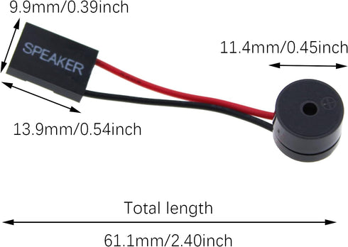 4PCS Computer Case Buzzer Cabinet Speaker PC Internal BIOS Mini Plug Motherboard Small Alarm Speaker with Plug Black...
