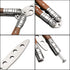 Little World Butterfly Knife - 1 Pack Trainer Practice Tool Steel Metal - Folding Knife Unsharpened with Wood Handle - Training Knife Practicing F...