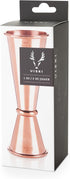 Viski Japanese Style Double Jigger for Cocktails, Bar Kit Essential, 1oz and 2oz with Interior Measurements, Rose Copper...