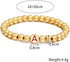 YBMYCM Letter Beaded Bracelets Initial Bracelets 14K Gold Plated Stretch Bracelets for Women Jewelry...