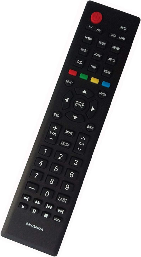EN-22652A Remote Control Compatible with Hisense TV LHD32A300MUS LHD32K20NUS 32K360US 39K310US LTDN39V77NUS LTDN40K360US LTDN42A300US LTDN42K26US ...