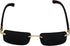 Elite Slim Rimless Rectangular Metal & Wood Art Aviator Sunglasses...