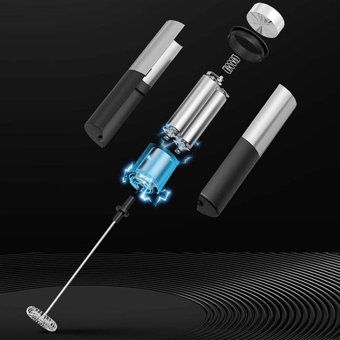 Strong stainless steel hand-held milk foam machine, portable beverage mixer, efficient foam rod, professional whisk, create the perfect coffee foa...