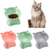 3PCS Elevated Cat Bowls, 15° Tilted Raised Cat Food Bowl Anti-Vomiting, Raised Cat Food and Water Bowl Set for Protecting Pet's Spine, Shallow Cat...