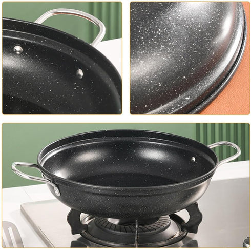 Stainless Steel Skillet with 2 Handles Saute Pan Everyday Pan Stir Fry Pan Chef s Pan Multipurpose Deep Frying Pan Stewpot Skillet...