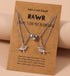 Pingyongchang Dinosaur Pendant Necklace Set Handmade Love Heart Dinosaur Couple Matching Pendant Necklace Set for Women Men Friend Adjustable Hear...