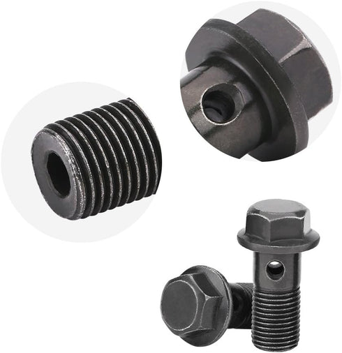 5Pcs Banjo Bolt Washer M10X1.0mm, Banjo Bolts And Fittings Iron Banjo Bolt Gasket Sealing Washer Kit for Brake Caliper Master Cylinder...