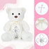 Karenhi 10 Inch The Lord's Prayer Bear with Ribbon Stuffed Bears Plush White Plush Stuffed Animal Religious Baptism Gifts for Girls Boys Baby...