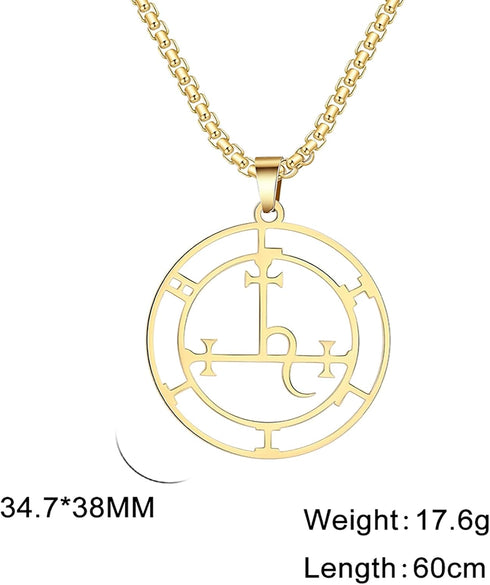 EUEAVAN Sigil of Lilith Necklace for Women Men Hecate Gothic Lilith Goddess Sigil Pendant Lucifer Sign Mythology Pagan Jewelry Gift...