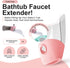 Bath Helper - Bath Tub Faucet Extender - Guides Water Directly from Faucet to Baby Bath Tub Without Excessive Water Waste and Splashing (Pink)...