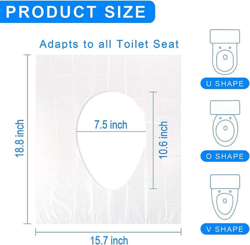 50 PCS Travel Disposable Toilet Seat Cover Waterproof Portable WC Pad Toilet Mat For Baby Pregnant Mom,Independent Packing...