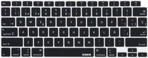 XSKN Shortcuts and Language Series Silicone Keyboard Cover Skin Compatible with 2020 Released New MacBook Air 13.3 inch A2179 A2337 M1 Chip with T...