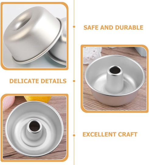 ABOOFAN Aluminum Chiffon Cake Baking Pan Aluminum Angel Food Cake Pan Round Cake Pan with Removable Bottoms Kitchen Bakeware...