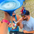 Beer Bong Tube and Funnel - with Valve, Optional Single or Double Header Y-Attachment, 5 Interchangeable Mouthpieces, Shotgun Keychain Tool - Kink...