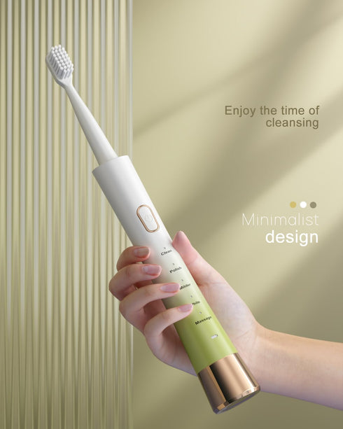 Upgrade Sonic Electric Toothbrush for Adults, 8 Replacement Brush Heads, Rechargeable Electric Toothbrush with 2-Minutes Timer IPX7 Water-Proof, f...