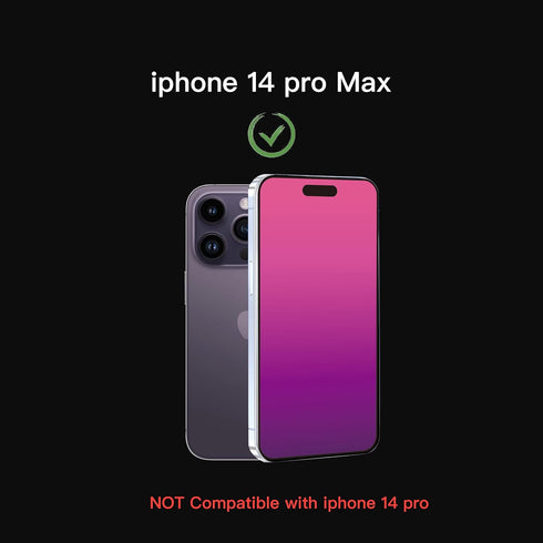 2 Pack Gradient Tempered Glass for iPhone 14 Pro Max Privacy Screen Protector for iPhone14 ProMax 6.7inch Anti Spy Anti Blue Light Eye Protection ...