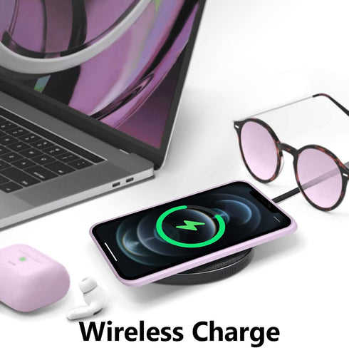 UEEBAI Liquid Silicone Wireless Charging Phone Case for iPhone 13 6.1 inch, Built-in Magnets Compatible with MagSafing Faster Charging Slim Fit So...