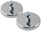 Master Magnetics Round Base Magnet with Bolt - 2.65" Diameter, 1.275" Total Height, 65 Pound Pull, Chrome, Pack of 2, RB70B3NX2...