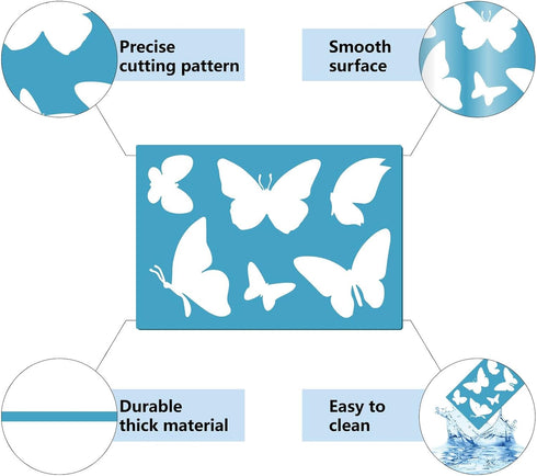 GORGECRAFT 2 Styles Jewelry Shape Template Reusable Earrings Making Plastic Butterfly Cutouts Cutting Stencil Lapidary Templates for Cabochons Bra...