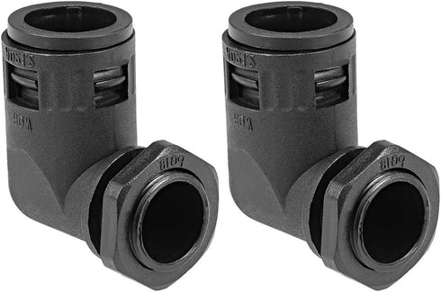 uxcell Corrugated Tube Connector 90 Degree AD21.2 Conduit Hose Joint Clamps 2Pcs...